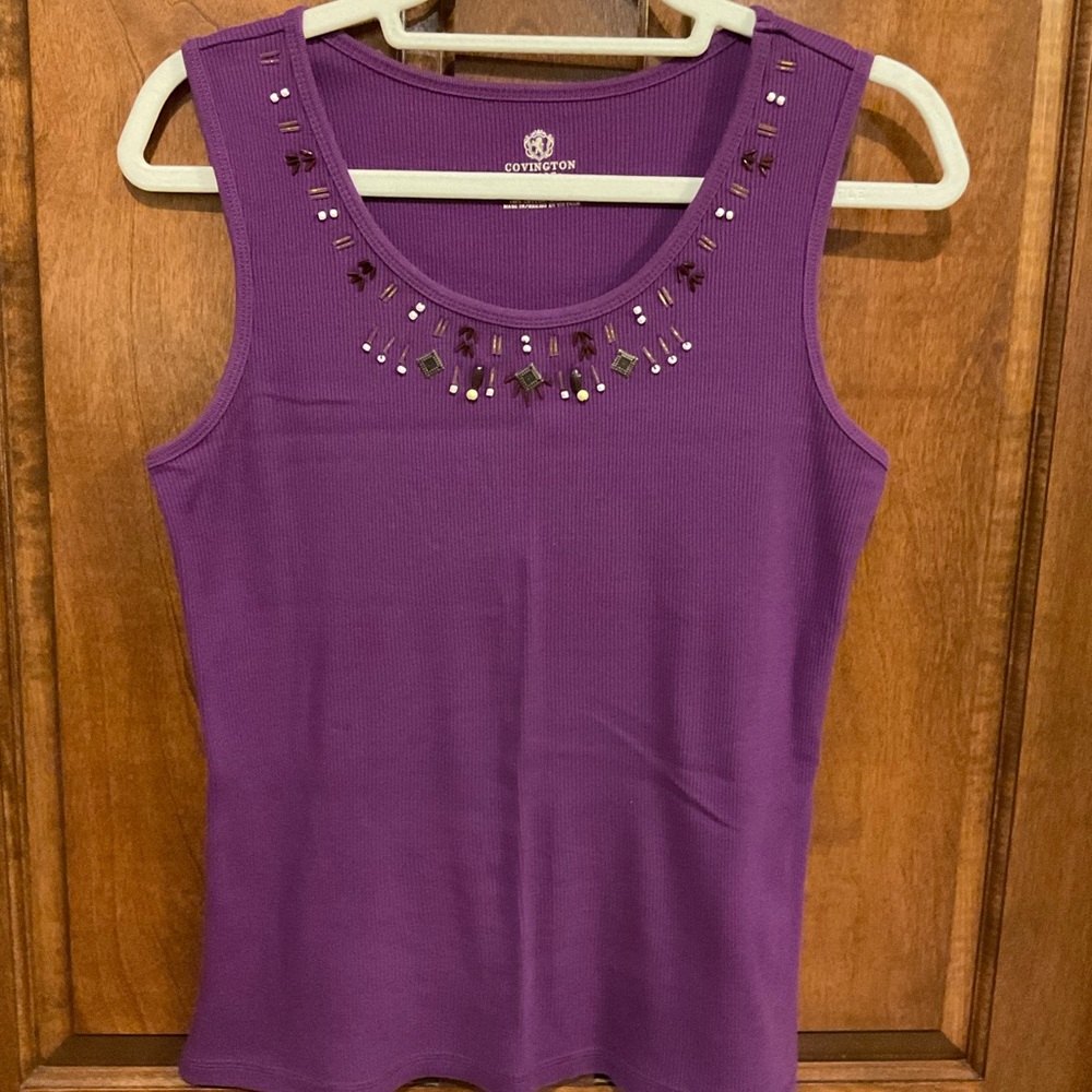 Purple Embellished Women's Top